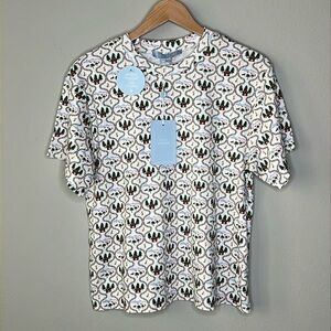 Hill House The Charlotte Sleep Tee Organic Cotton Short Sleeve in Ski Chalet NWT